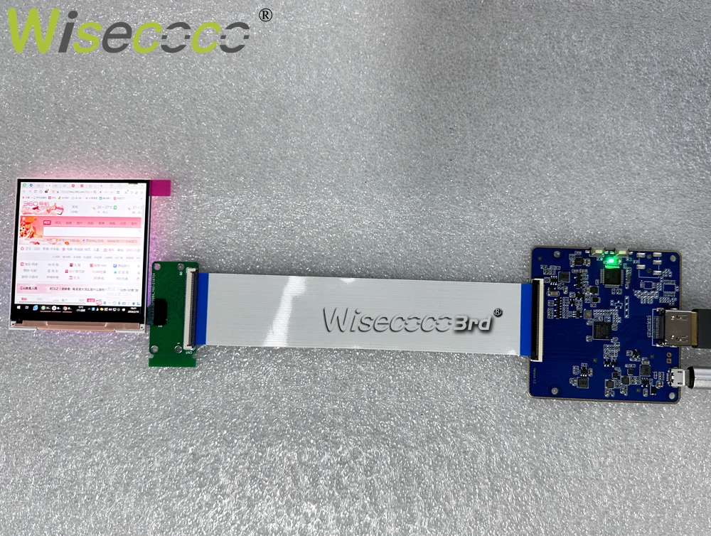 Wisecoco-tela Lcd Quadrada Raspberry pi Painel Mipi Driver Board Alta Resolução 720x720 1:1 450 Nits - Imagem 4
