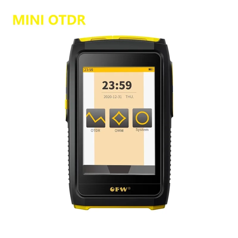 OFW-OFW Mini OTDR Active Fiber Live Test, 1550nm, 20dB Fiber Optic Reflectometer, Touch Screen, VFL, OLS, OPM, FWT-100
