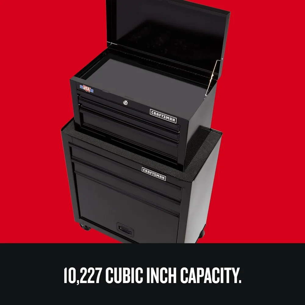 Tool Chest Combo with Drawer Liner Roll, 26-Inch, Rolling, 5 Drawer, Black (CMST82763BK) 3