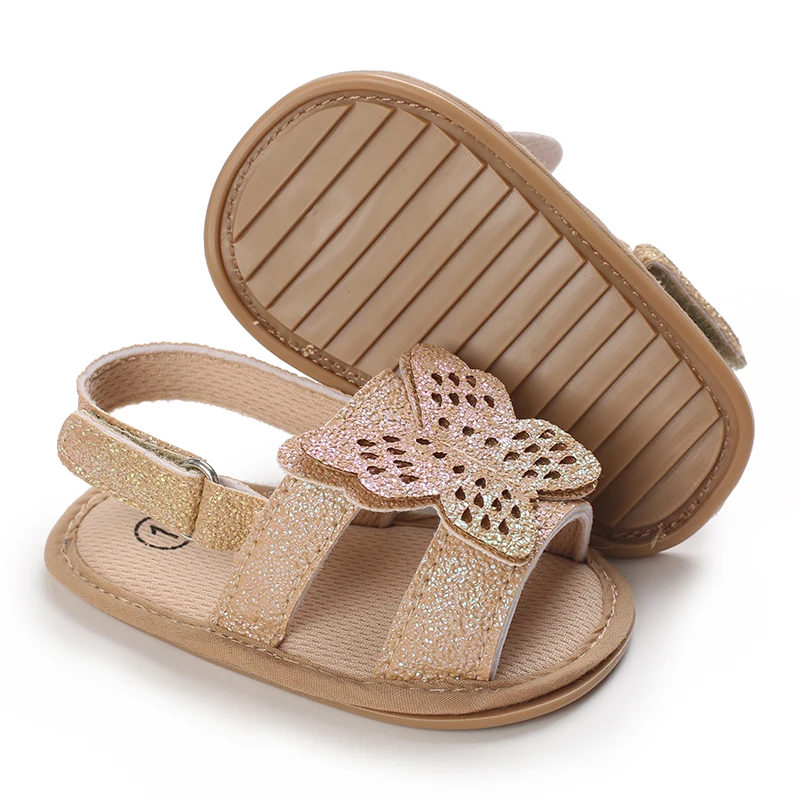 Baby Walking Shoes Golden Baby First Walkers Shoes Gold Princess Shoes Comfortable Soft Soled Non Slip Walking Shoes Pre-Walkers