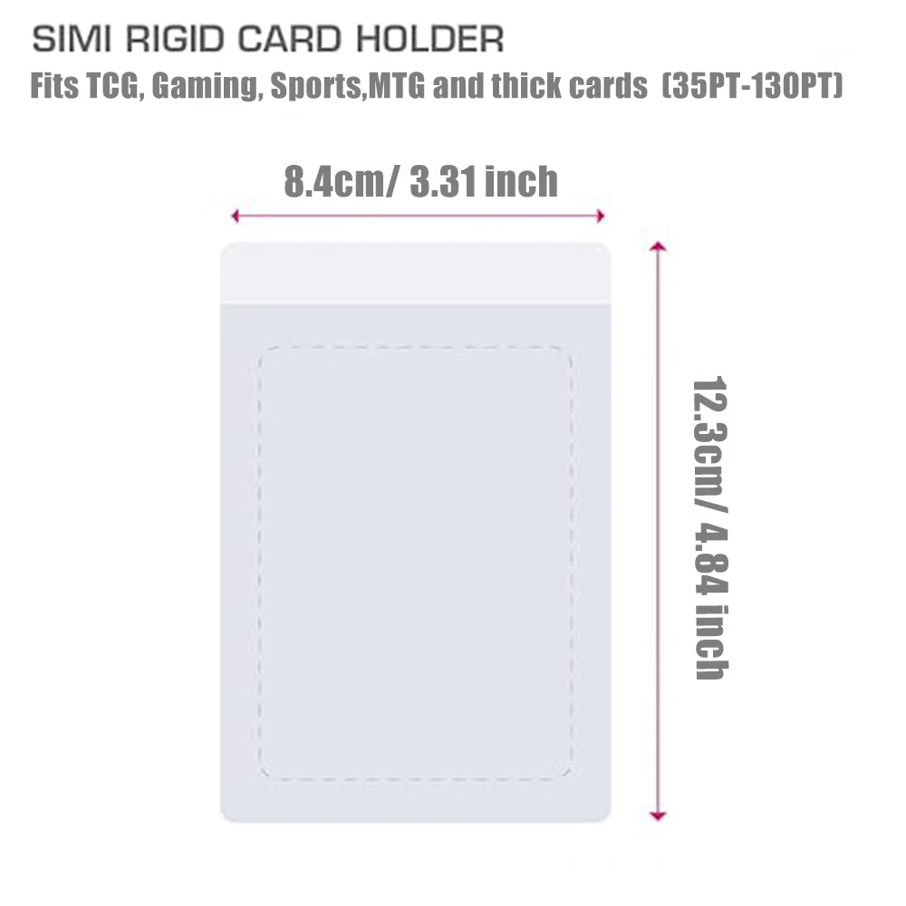 Durable Semi Rigid Trading Card Sleeves - Plastic Card Protector Case