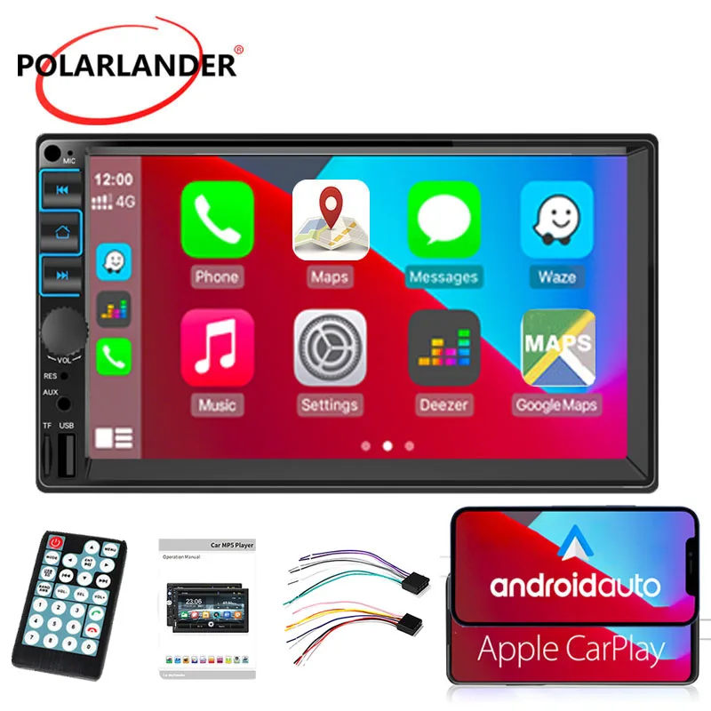 

Car Radio 2 Din Multimedia MP5 Player Touch Screen MirrorLink FM AUX USB TF Microphone Input Bluetooth 7 Inch Support Carplay