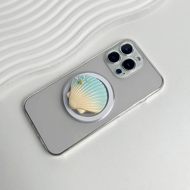 Ergonomic Foldable Resin Phone Stand and Grip Holder