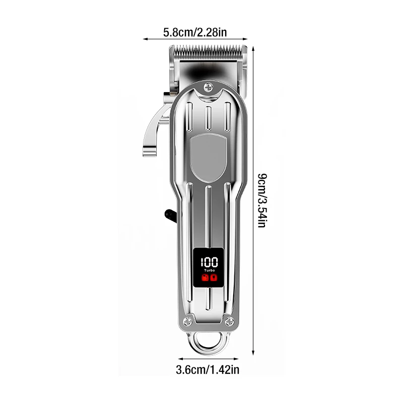 All metal blade male clipper, electric hair clipper, household electric hair clipper, hair salon, high-power pet clipper - 2