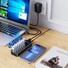 RSHTECH 7-Port USB 3.0 Hub Aluminum 5Gbps Data Transfer Splitter with Individual On/Off Switches and 5V/2A Adapter 6