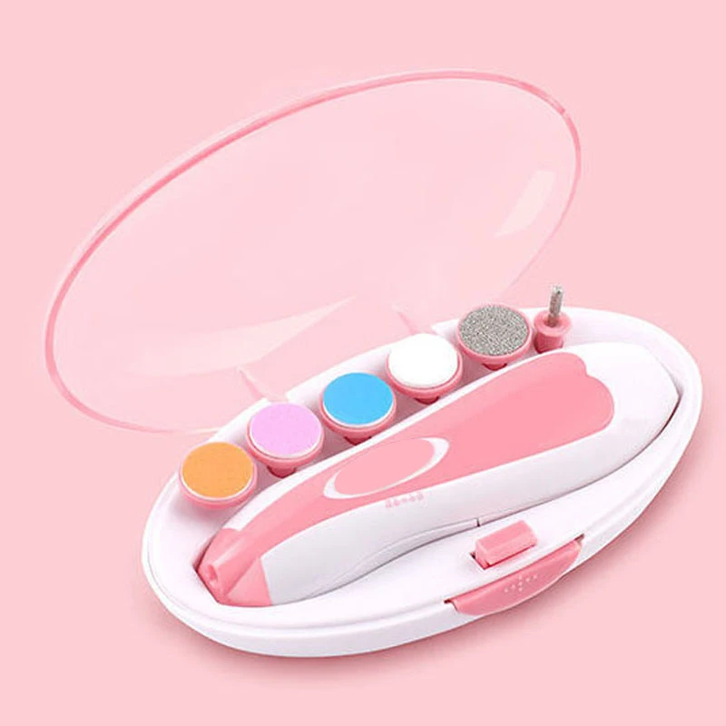 Electric Baby Nail Trimmer 6 Heads Baby Nail Clipper Manicure Scissors Care Tool Cutter for Newborn Accessories