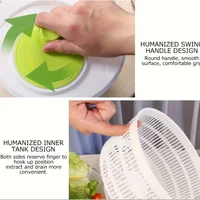 Salad Spinner Dryer Vegetable Fruit Food Drain Basket Dehydrator Quick Washing Drying Manual Centrifuge Kitchen Household Tool 4