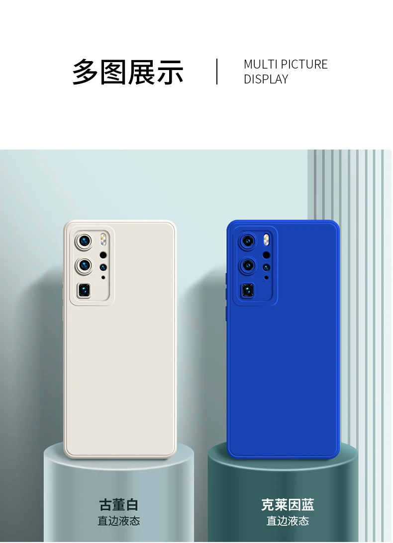 Original Liquid Silicone Phone Case For Huawei P30 P20 P40 50 Pro Mate 20 30 40 Honor 50 Pro 8X 9X Back Protector Cover_voghion.com