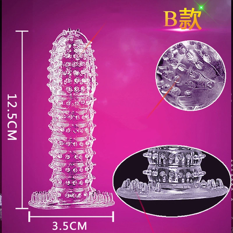 Sex Toys Adult Penis Sleeve Reusable Condoms for Men Delay Ejaculation G Spot Stimulation Safer Contraception Cock Ring Extender