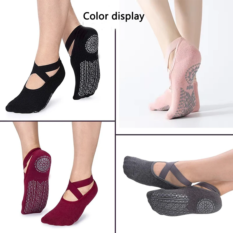 New Yoga Socks Cotton Silicone Anti slip Bandage Pilates Sports Socks Women's Ballet Socks Dance Socks Fitness Socks