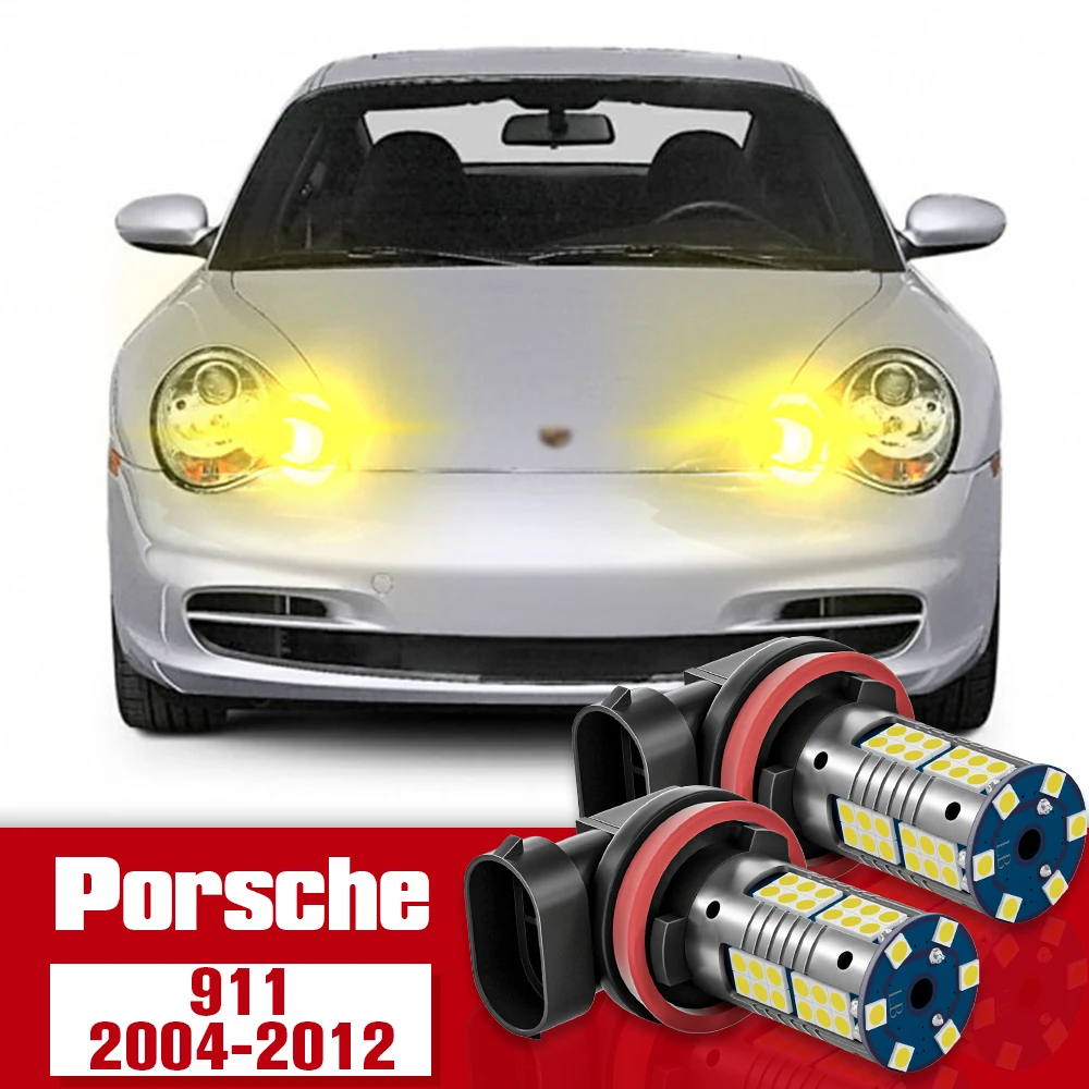 

2pcs Front Fog Light Accessories LED Bulb Lamp For Porsche 911 997 2004-2012 2005 2006 2007 2008 2009 2010 2011