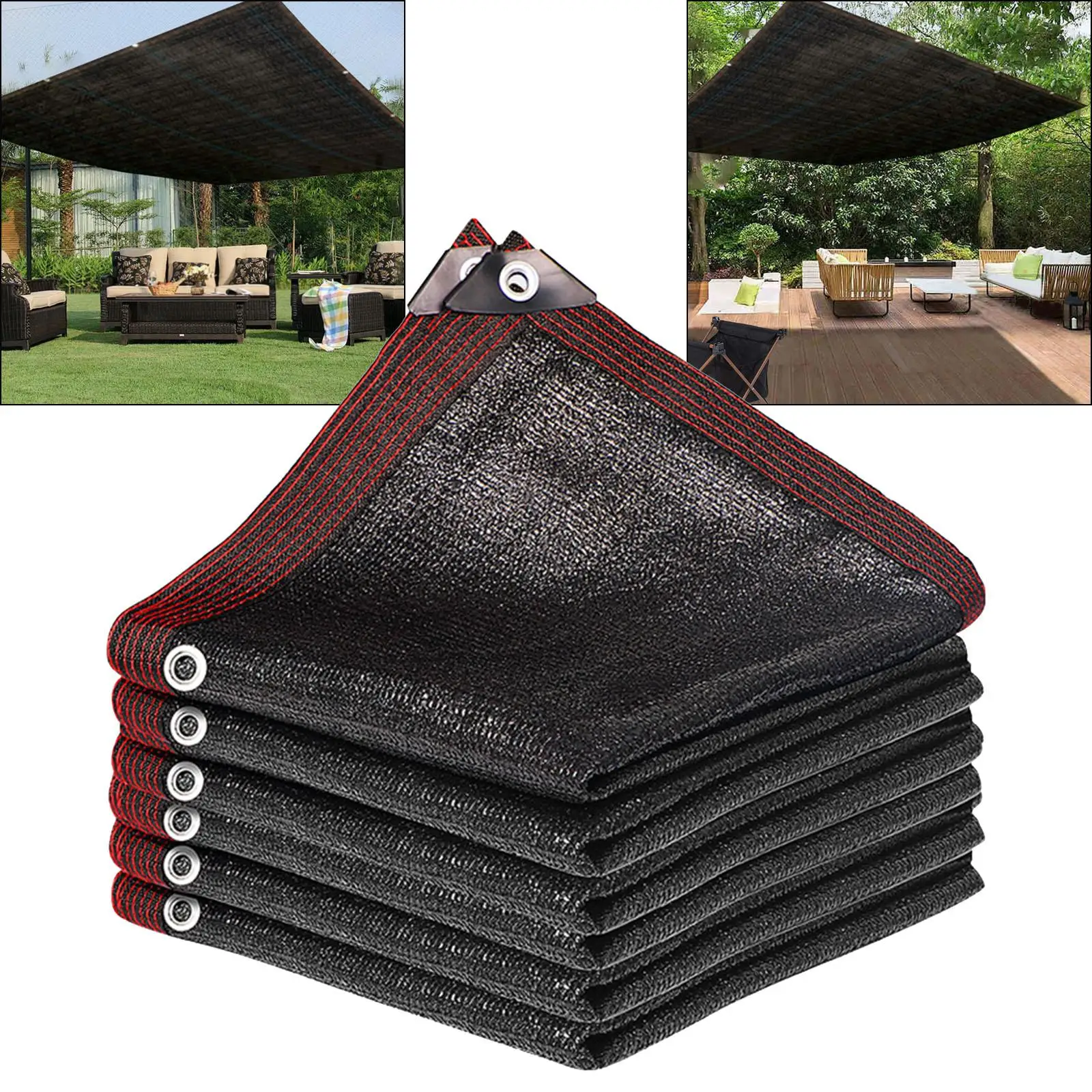 Shade Cloth for Garden with Grommets Sun Shade Net for Patio Balcony Pergola