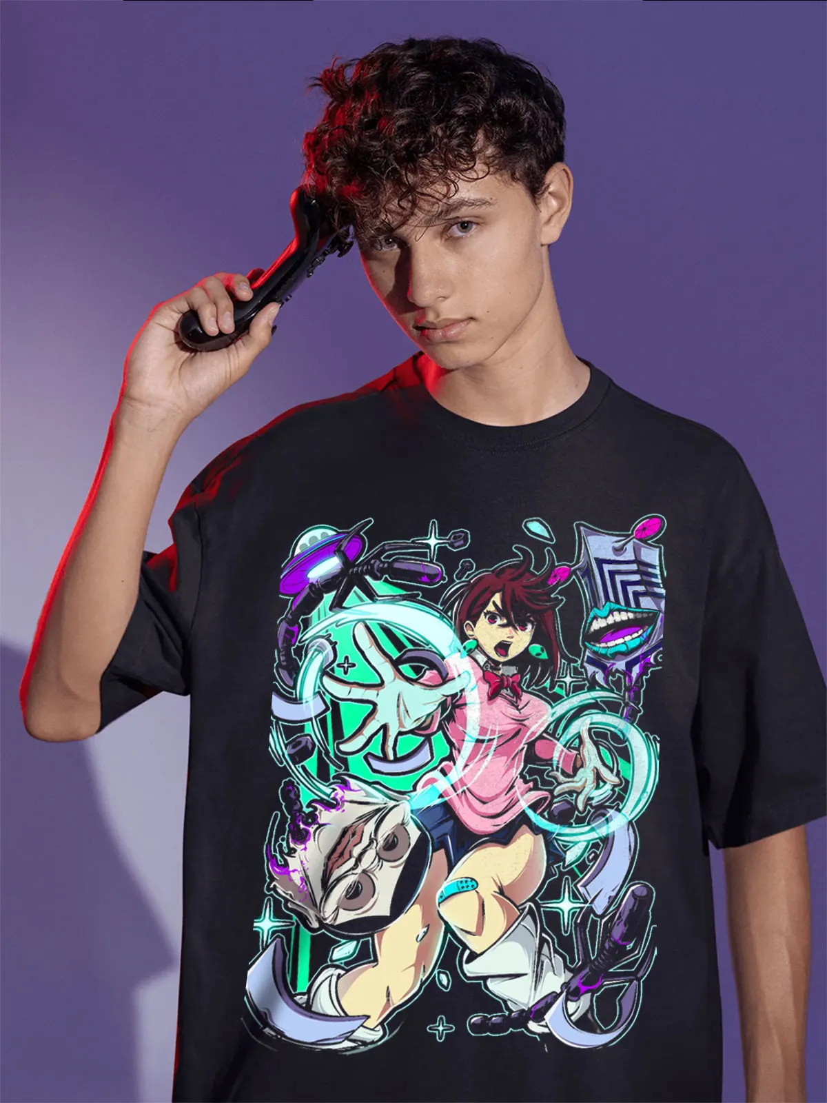 Dandadan Anime Gift T-Shirt Featuring Momo Ayase and Okarun - All Sizes Available