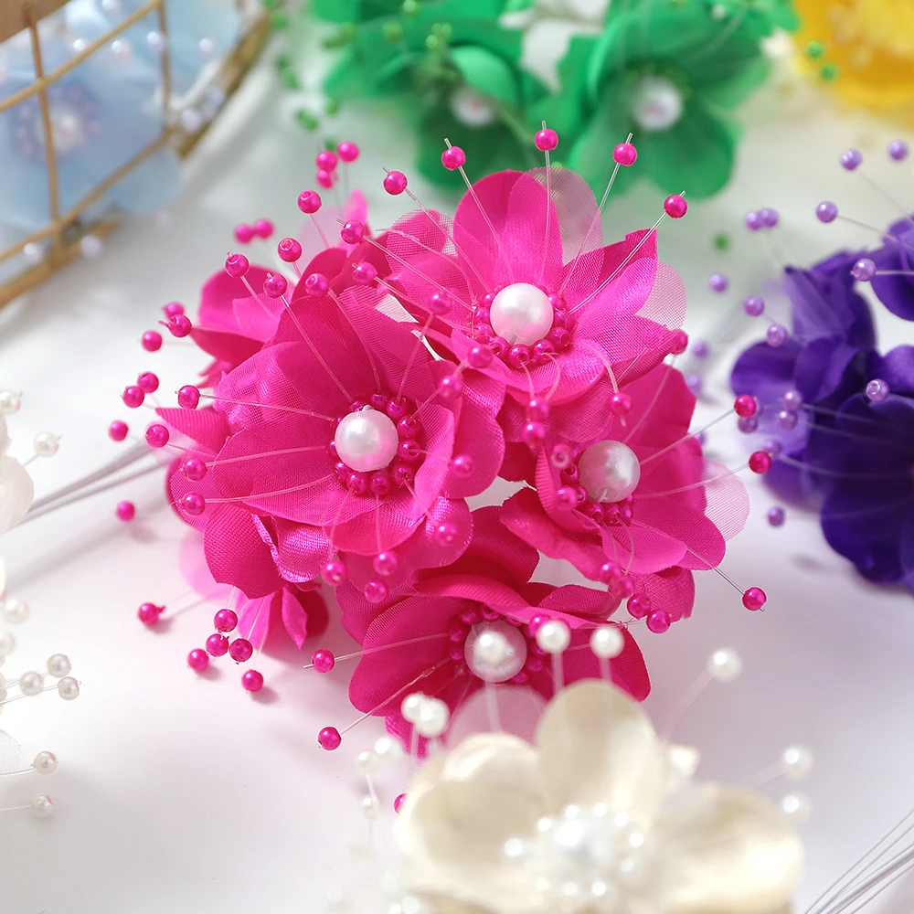 Elegant Pearl-Inspired Artificial Flower Bouquet