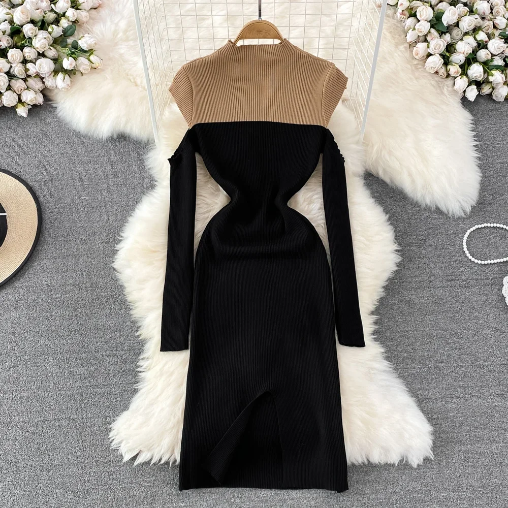 AEL hollow sexy slim sweater 2024 autumn new dress long-sleeved spice girl skirt main image 0