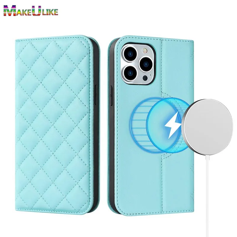 

Magnetic Case for iPhone 12 Pro Max Wallet Case Leather Magnet Wireless Charging Flip Cover for iPhone 14 Plus 13 Pro Max Case