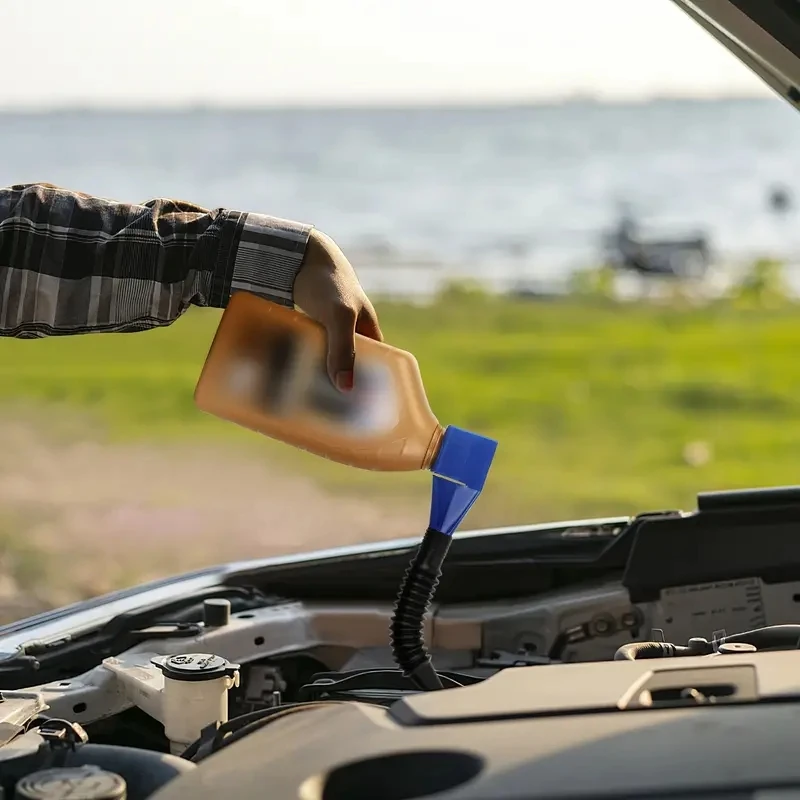 Car Refueling Funnel Gasoline Foldable Engine Oil Funnel Tool Plastic Funnel Car Motorcycle Refueling Tool Auto Accessories 6