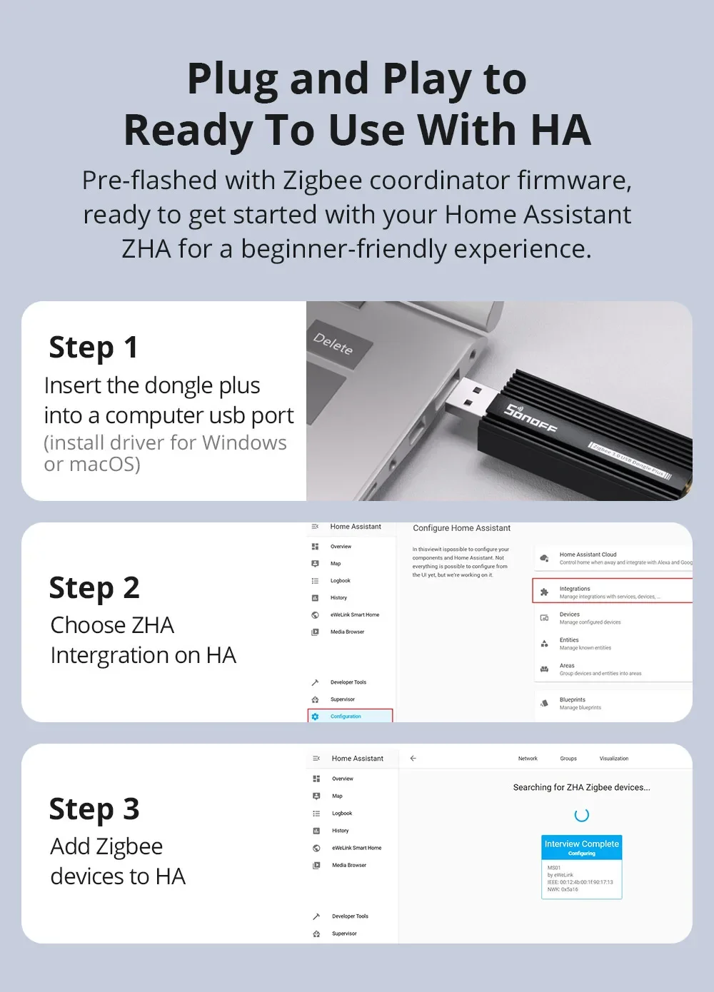 Zigbee 3.0 Usb Dongle Plus Dongle E Wireless Zigbee Gateway USB Interface Captu