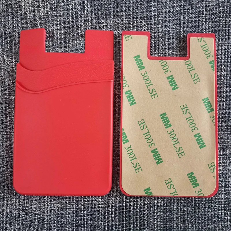 Silicone Double-Layer Phone Card Holder - Fashionable Ultra-Thin Wallet Sticker