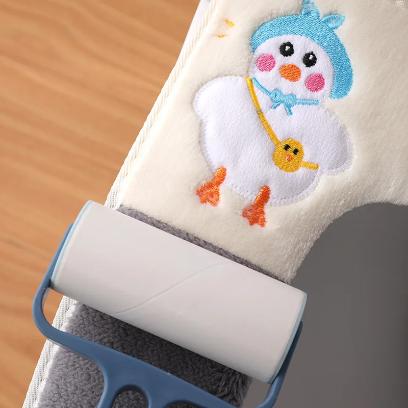 Home Toilet Mat with Handle Cute Duck Zipper potty Cushion Thickened soft Toilet Seat pad Covers warm Closestool cape universal 2