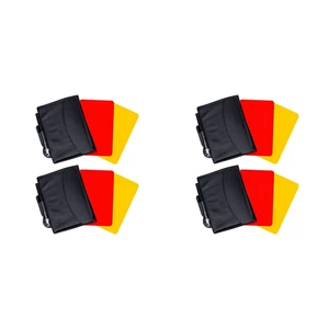 4 Pack Soccer Referee Card Sets,Warning Referee Red And Yellow Cards With Wallet Score Sheets,Pencil Soccer Accessories