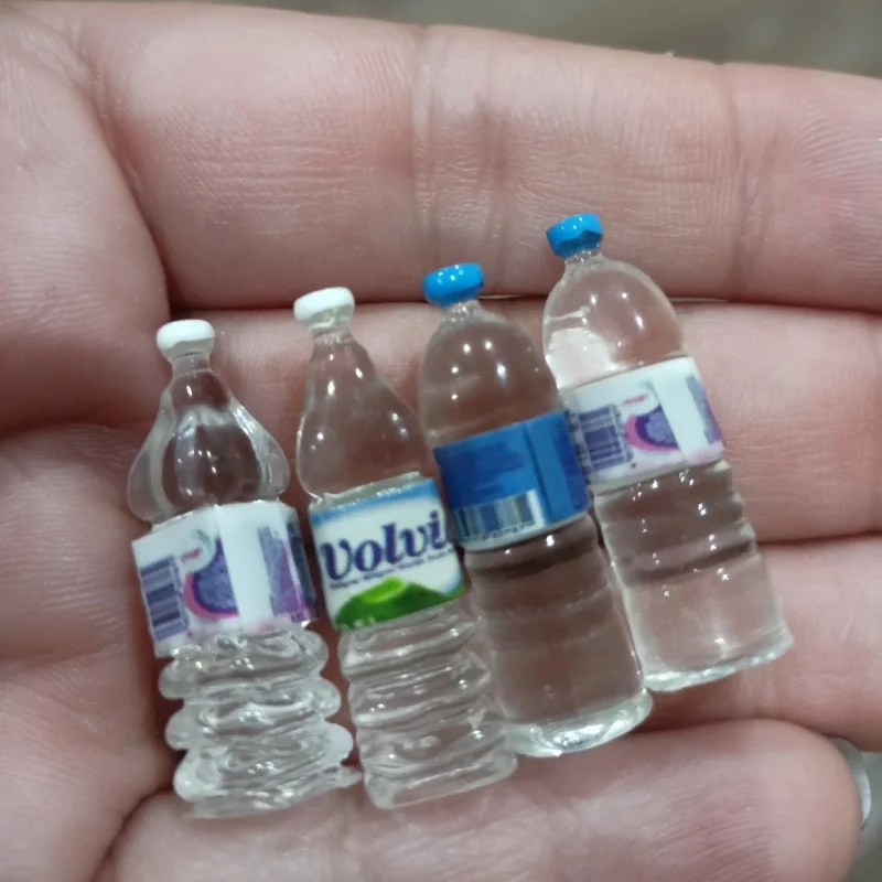 1:6 Scale Dollhouse Mineral Water bottle Miniature Toy 4pcs