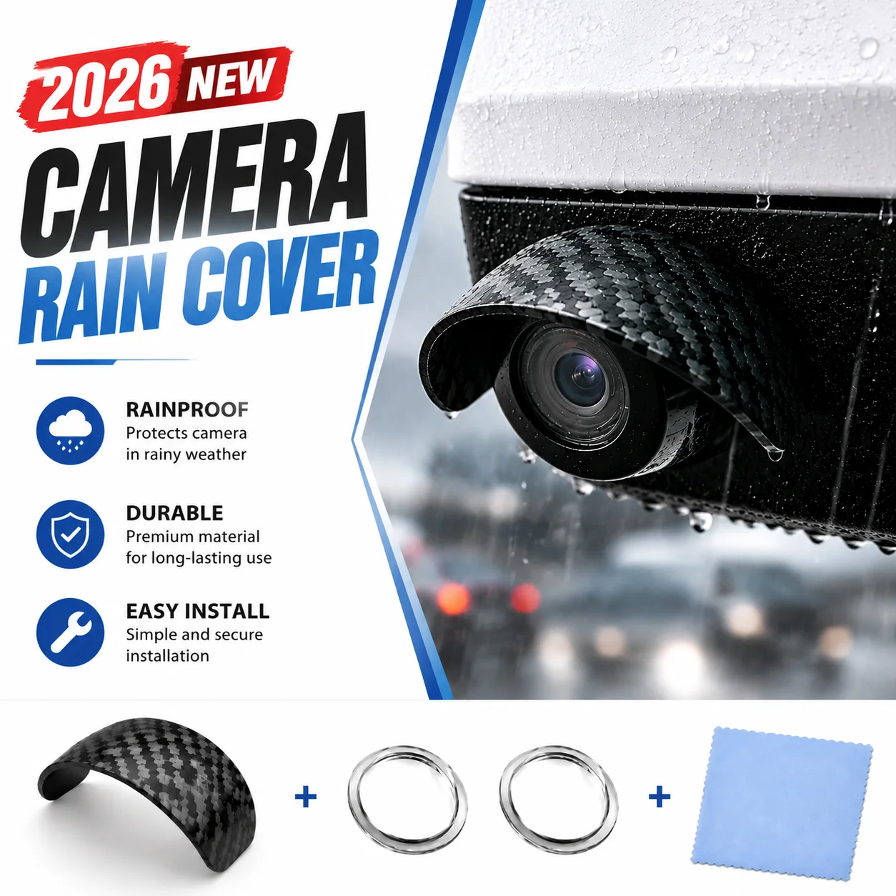 Car Camera Lens Protector with 360° Coverage: Anti-Scratch, Waterproof, Dustproof Rear View Backup Camera Cover