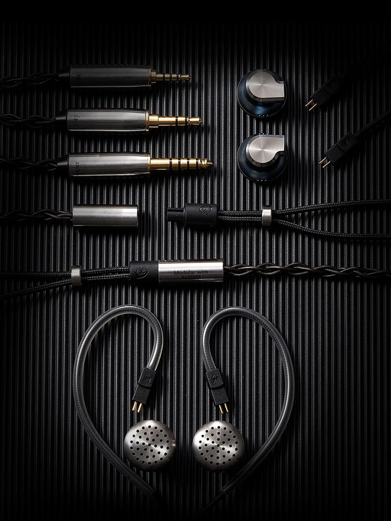 HIFI Temperament db1 db1e replaceable wire Titanium alloy cavity HIFI flat head moving coil headphones 5