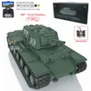 Henglong 1/16 7.0 Plastic FPV KV-1 RC Tank 3878 360 Turret Rotating Steel Gearbox Model Infrared Battle TH17463-SMT7 1