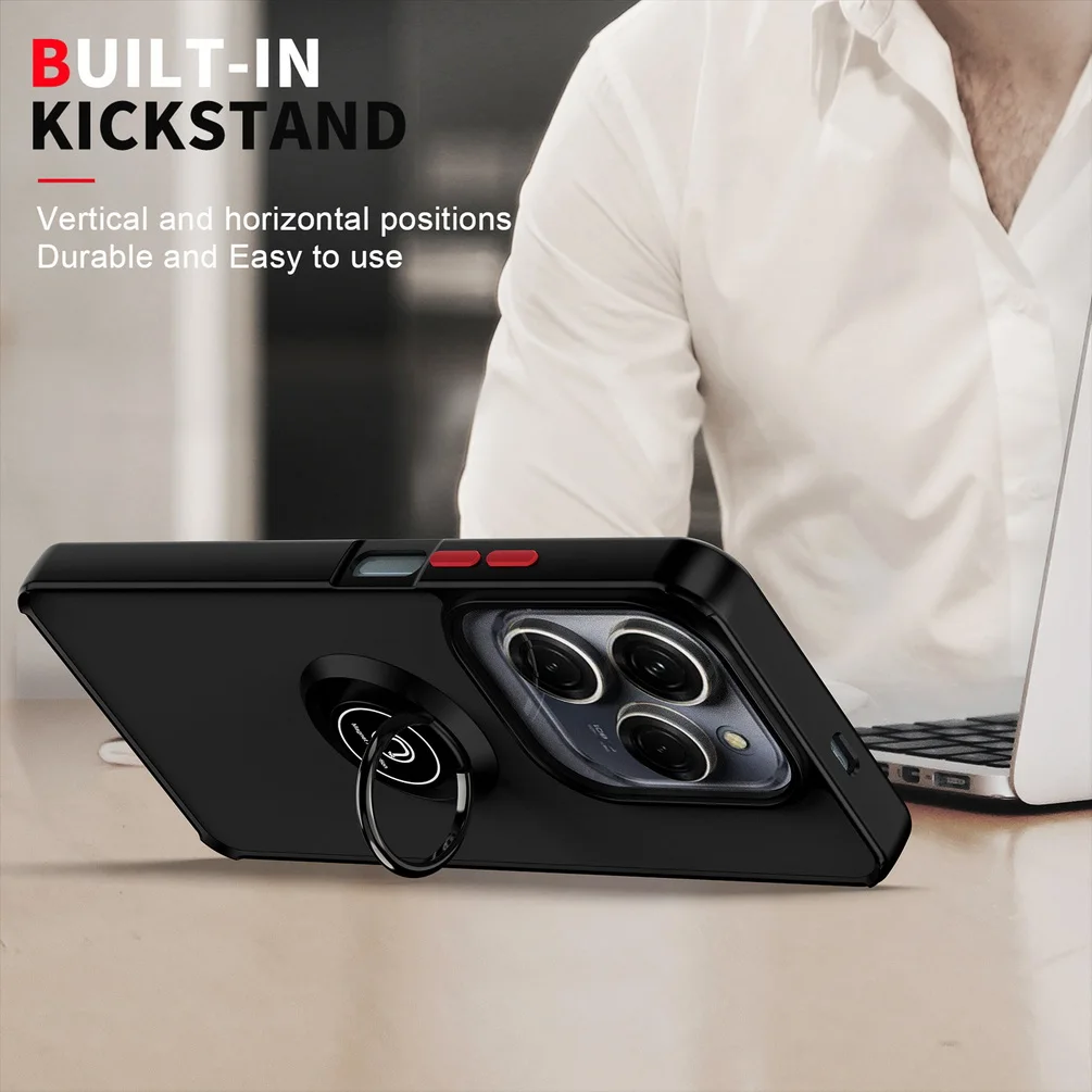 Universal Rotatable Phone Case with Car Holder Finger Ring and Bracket