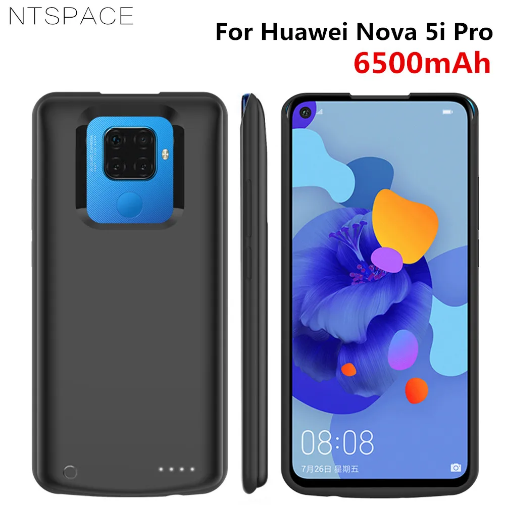 

NTSPACE 6500mAh Power Bank Case For Huawei Nova 5i Pro External Battery Cases Portable Charger Power Case Backup Poverbank Cover