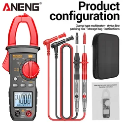 Enhanced Digital Clamp Meter - Multimeter for AC Current, Voltage, Amp, Frequency, Capacitance, NCV, and Ohm Testing (ST181)