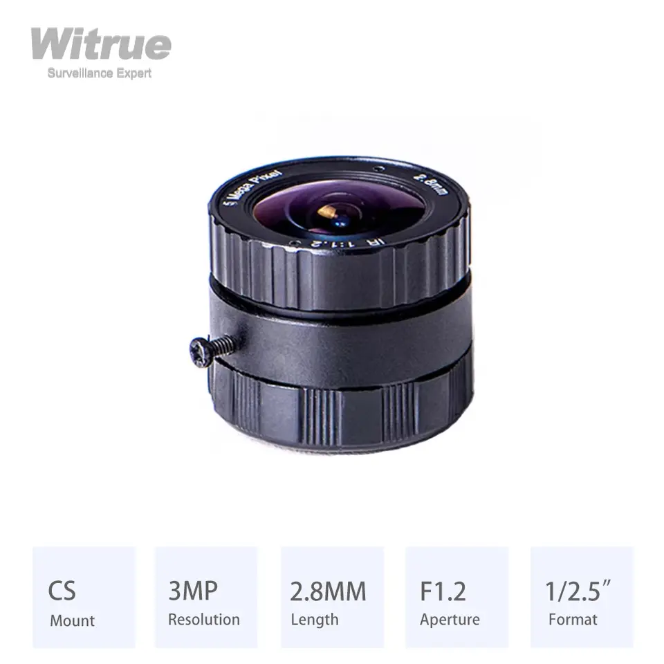 HD 3MP 2.8mm Lens CS Mount F1.2 1/2.5" for Surveillance Security CCTV AHD IP Cameras image 1