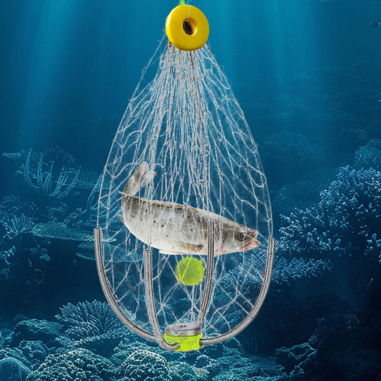 NEW Automatic Crab Trap Fishing Foldable Design Fishing Net Cage Wide Coverage Automatic Open Closing Supplementary Crab Cage