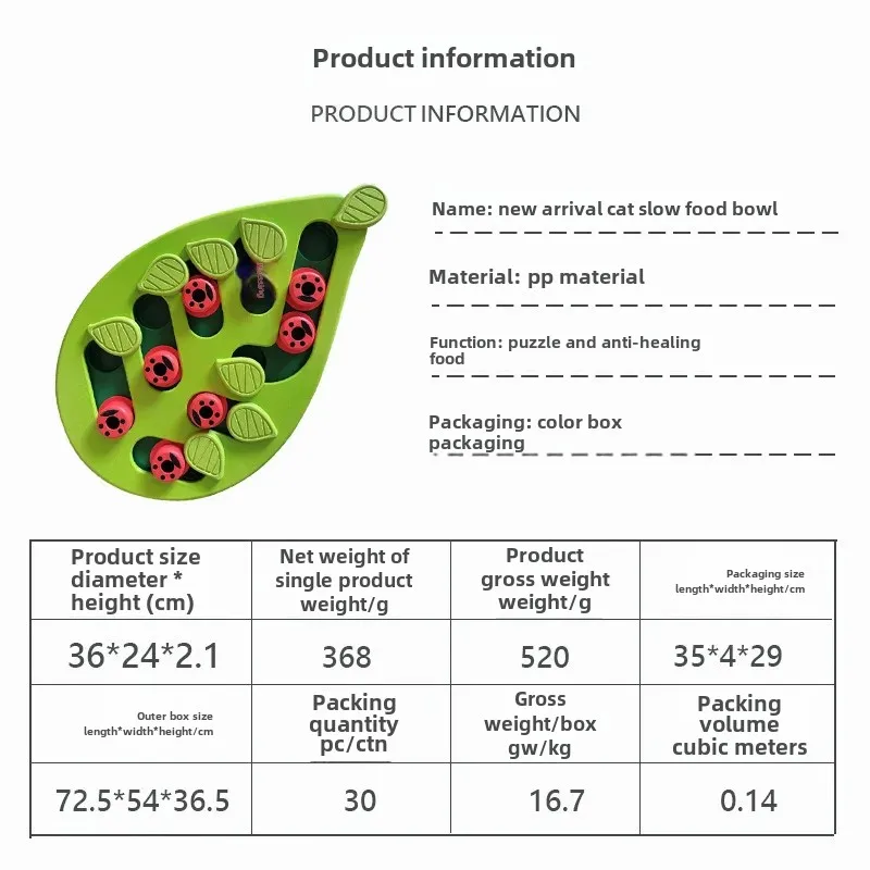Cross-Border Pet Bowl Cat Slow Feeding Bowl Pet Educational Tool For Cats Amazon Best Seller New Model Dog Bowl Plastic Material 3