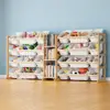 24-Bin 3-Shelf Toy Storage Organizer, Kids Bookcase with Bins, Playroom and Bedroom Decor, White
