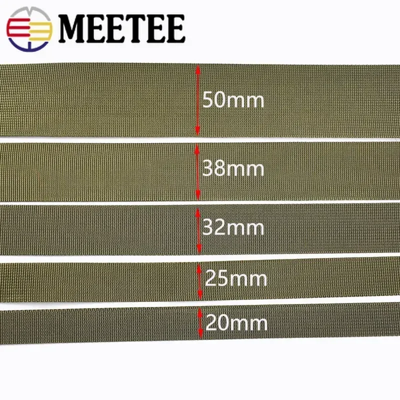 20-50mm Nylon Webbing Tape for Bag Strap Trimming Safety Knapsack Belt Band DIY Clothing Bias Binding Sewing Accessories 10M,nylon webbing tape,nylon webbing,webbing ribbon