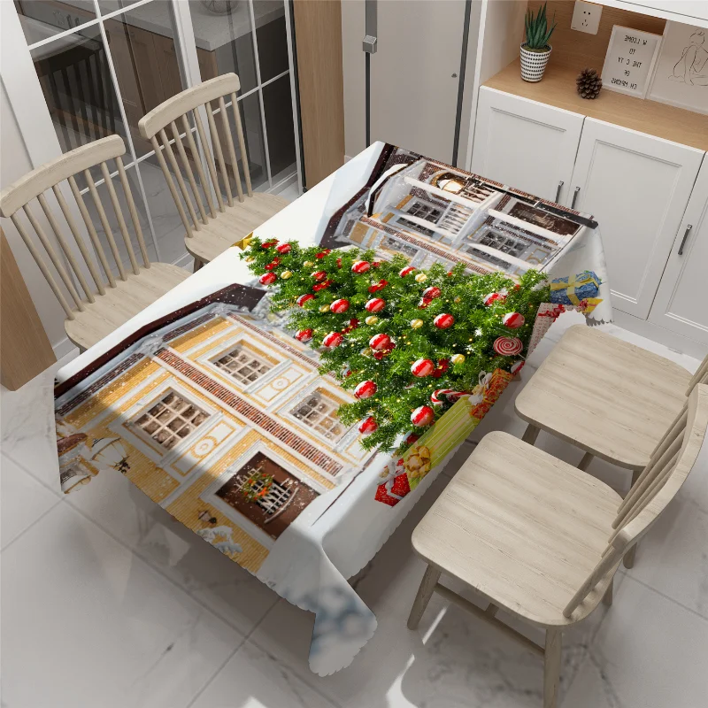 

Christmas Decoration Tablecloths Snowflake Christmas Tree Wedding Decoration Birthday Banquet Dining Table Coffee Table Nappe