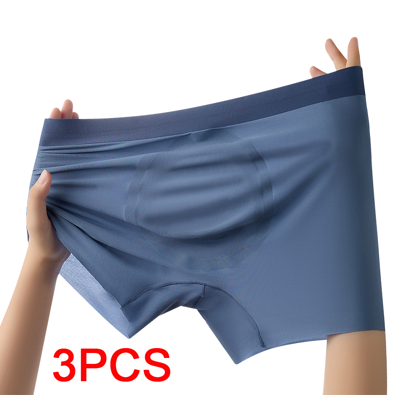 Ice Silk Panties Boxer Shorts Men's Ultra-thin Panties Gifts for Men Boxers and Underpants Man Underwear Hot Briefs Male Square