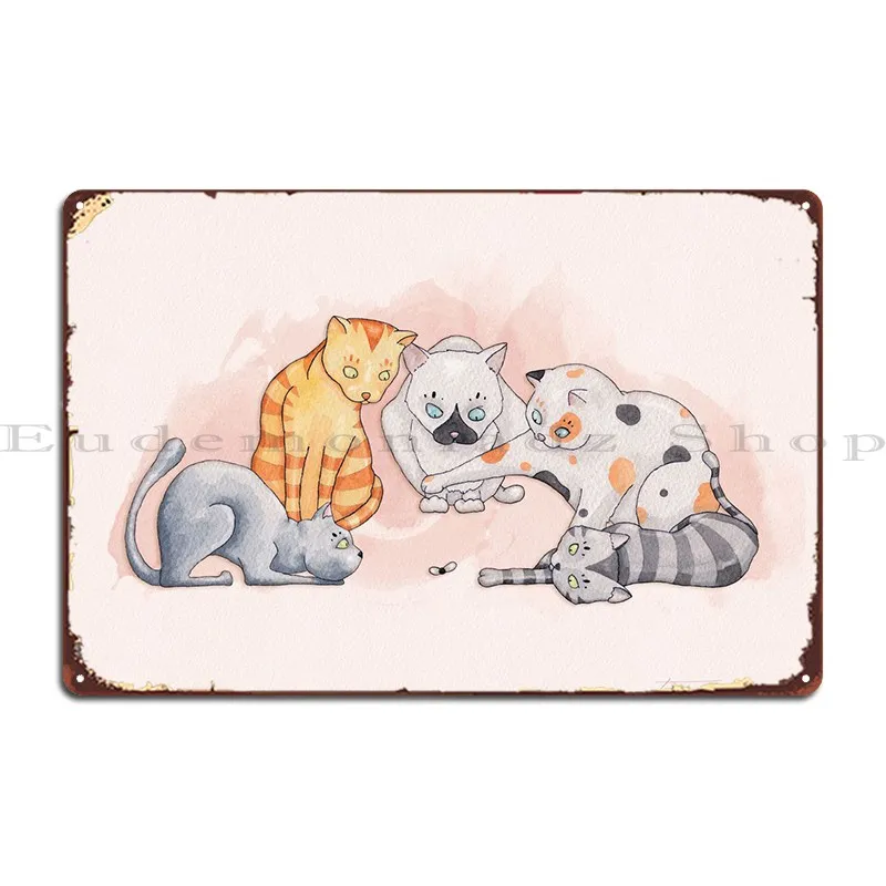 Gatti Playtime Metal Sign Poster Garage Party Club Garage Pub Stampa Tin Sign Poster