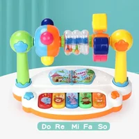Music Electronic Organ Toys Early Education Baby Activity Set Piano 5 Keys Keyboard Toys for Kids Musical Instruments with Light 1