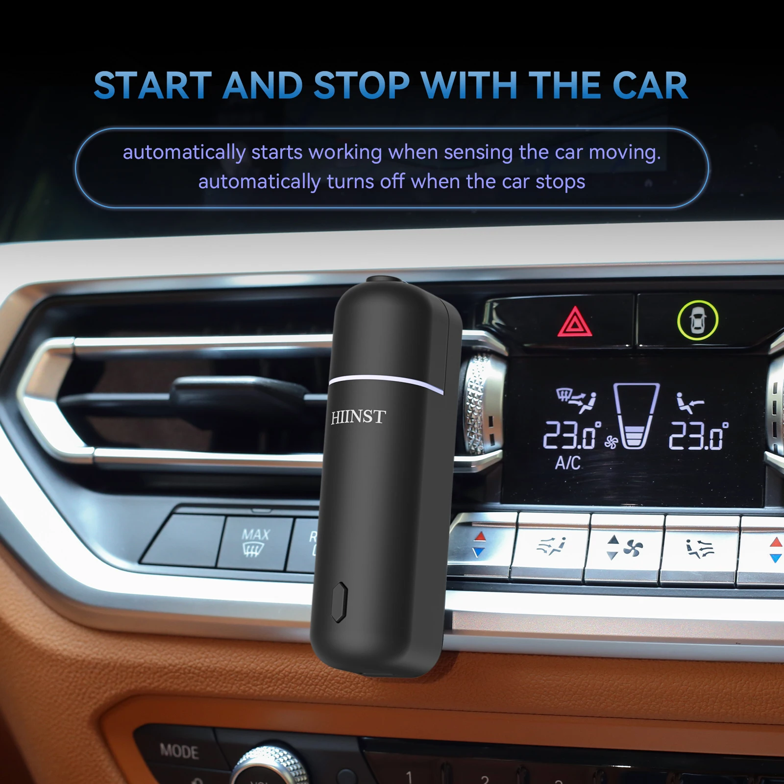 Luxury Car Scent Air Freshener Aroma Fragrance Essential Oil Diffuser Electric Waterless Car Perfume Diffuser Vent Clip_voghion.com