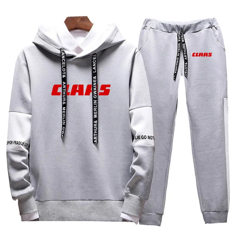 2023 new men's CLAAS printed spring and autumn tricolor with sports clothes hoodie fitness pullover sweatshirt leisure sports cl