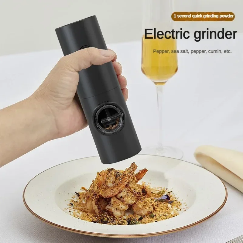 Electric Salt and Pepper Grinder Rechargeable Adjustable Coarseness Spice Mill Battery Powered Kitchen Automatic Gadget salt and pepper grinder