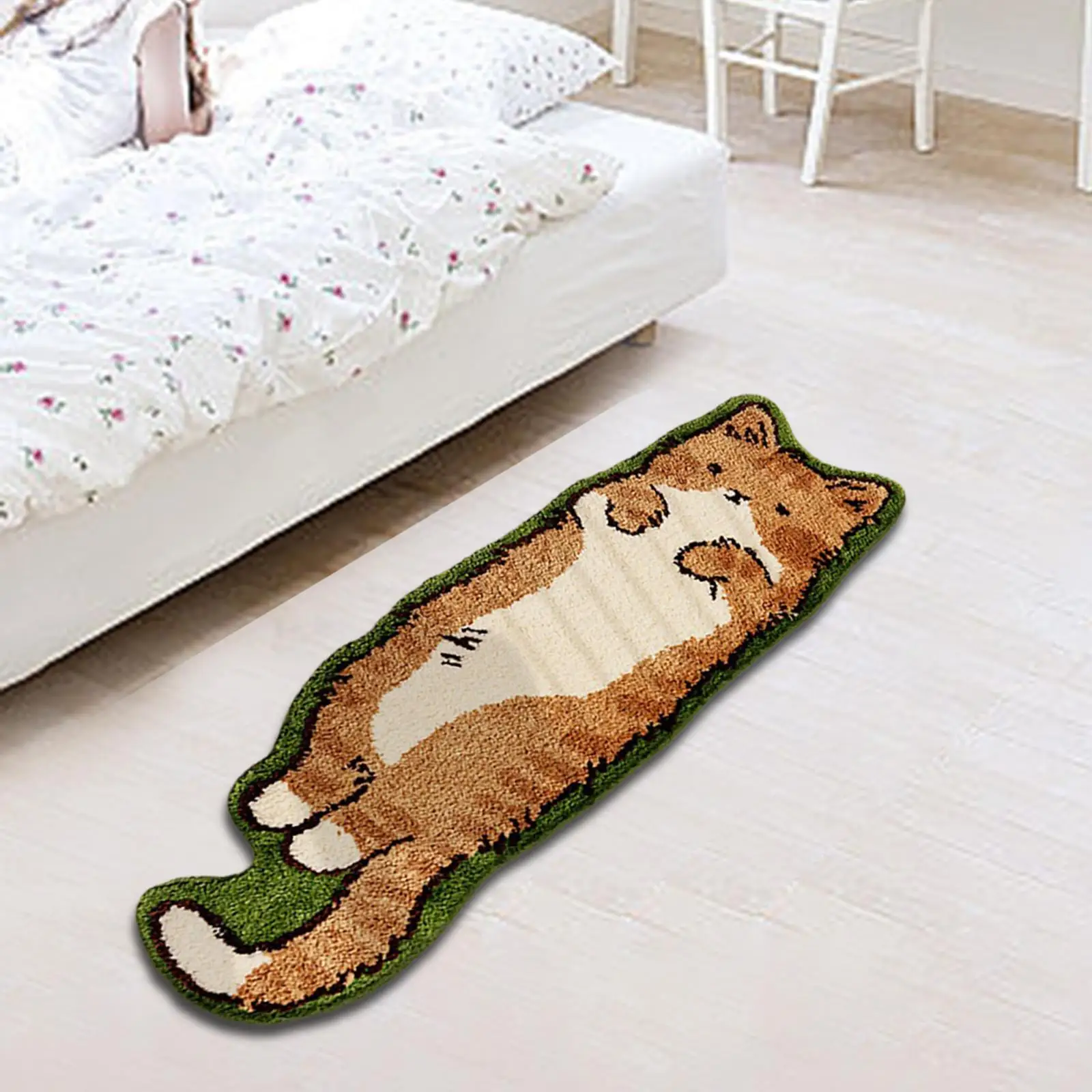 Cat Bedroom Mat Funny Non Slip Cartoon Floor Mat for Kitchen Corridor Indoor