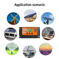 Minuterie intégrée avec écran coloré, accessoire d'affichage LCD 10A 20A 30A 12V 24V, reconnaissance automatique du contrôleur solaire, régulateur PV 4