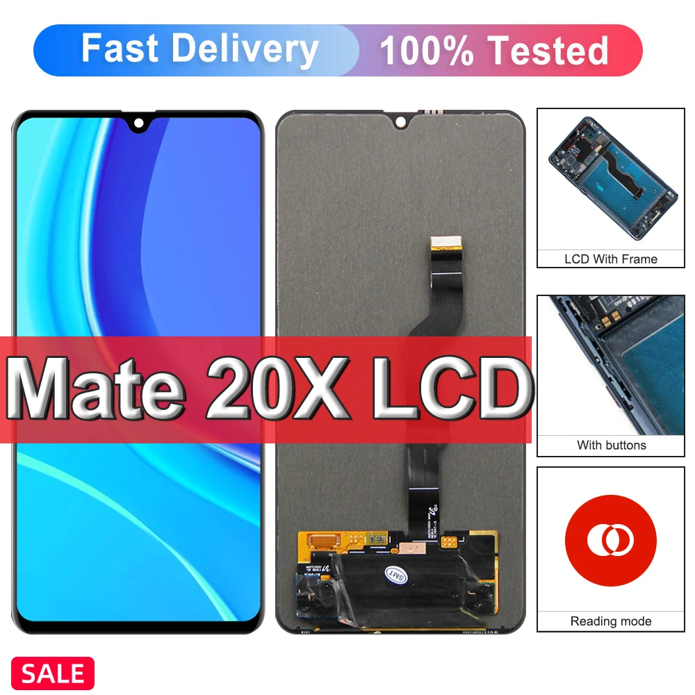 

Original Mate 20X Screen For Huawei Mate 20 X Display EVR-L29, EVR-AL00, EVR-TL00,EVR-N29 Mate20X Lcd Touch Screen Replacement
