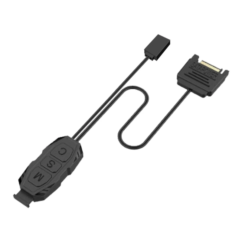 ARGB Controller 5V 3Pin RGB Controller Power Supply Light Strips Remote Controller RGB Sync Controller Cable