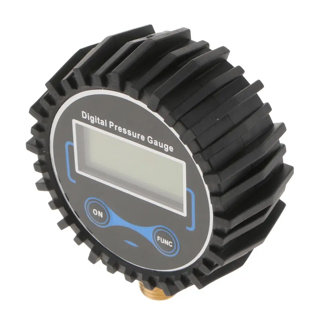 Digital Tire Inflator With Pressure Gauge, 200 PSI Air Chuck And Compressor Accessories With LED Backlit Screen Black