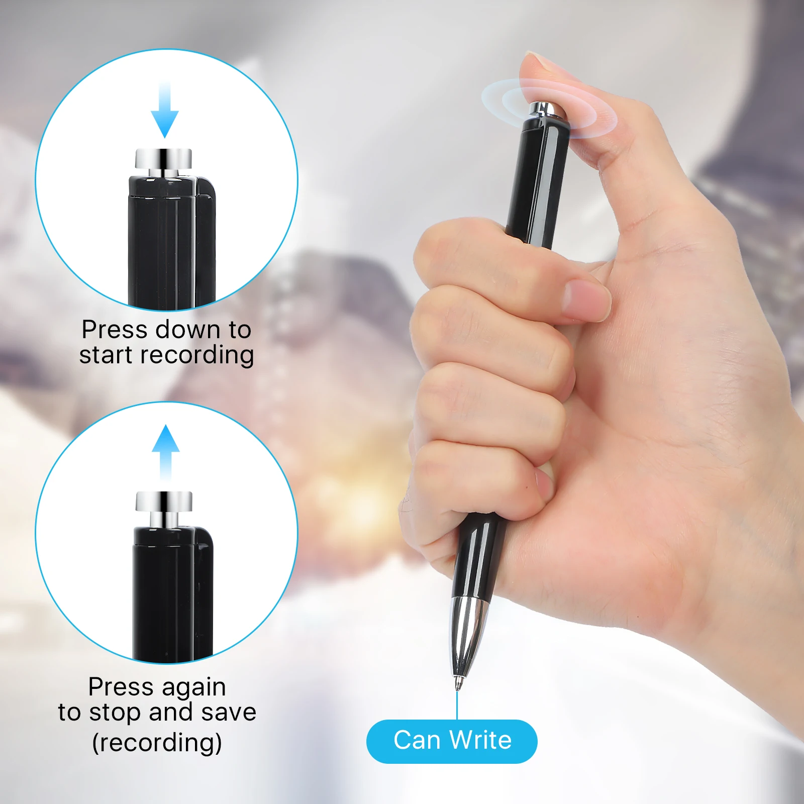 Vandlion V51 Professional Voice Recorder Write Pen Audio Recording Dictaphone Intelligent Noise Reduction Mp3 Player